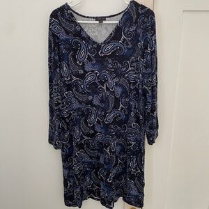 J. Jill Wearever Collection Paisley Dress Sz. M